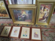 A SELECTION OF PICTURES, PRINTS AND MIRRORS