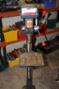 A CLARKE METALWORKER 16 SPEED FLOOR STANDING PILLAR DRILL