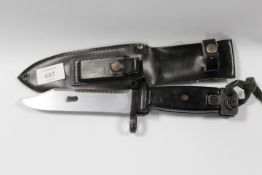 AN ARMY DAGGER WITH SHEATH