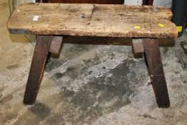 A VINTAGE WOODEN WORK TRESTLE