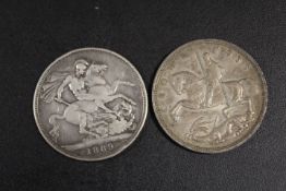 AN 1889 CROWN AND A 1935 CROWN
