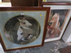 THREE FRAMED AND GLAZED EQUESTRIAN PRINTS INC 'THE THREE KINGS'