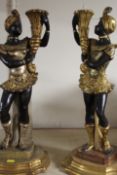 A PAIR OF REPRODUCTION MOORISH FIGURES