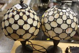 TWO JEWELLED TABLE LAMPS
