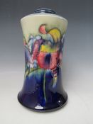 A MOORCROFT POTTERY ORCHID PATTERN LAMP BASE, lacking fittings, impressed and painted marks to base,