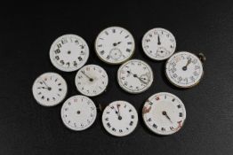 TEN ANTIQUE TRENCH WRISTWATCH MOVEMENTS