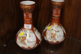 A PAIR OF VINTAGE JAPANESE VASES