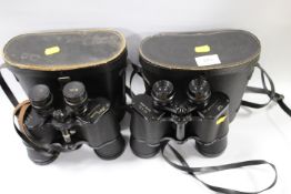 TWO CASED SETS OF BINOCULARS