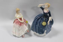 TWO ROYAL DOULTON FIGURINES - TINA & MARY (2)