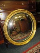 A MODERN GEORGIAN STYLE GILT CIRCULAR WALL MIRROR - Dia. 92 cm