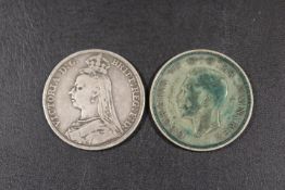 AN 1889 CROWN AND A 1937 CROWN