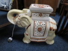 A LARGE ELEPHANT LAMP
