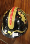 VINTAGE CONTINENTAL METAL PAINTED FIREMANS HELMET