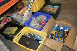 A SELECTION OF TOOLS AND CONSUMABLES