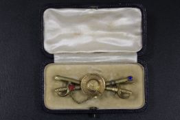 A VICTORIAN SAILORS SWEET HEART BROOCH IN ORIGINAL BOX