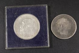 AN 1891 SILVER COINS INC 1820 CROWN