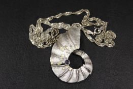 SILVER BRUTALIST STYLE NECKLACE