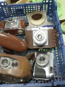 FOUR VINTAGE CAMERAS TO INCLUDE 1950s DIGNA, KODAK RETINETTE, ARETTE 1A AND BOX CAMERA