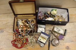TWO BOXES OF JEWELLERY AND COLLECTABLES