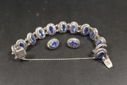 VINTAGE SILVER BRACELET AND EARRINGS