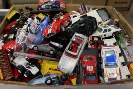 TRAY OF PLAYWORN DIE CAST BY CORGI, MAJORETTE ETC
