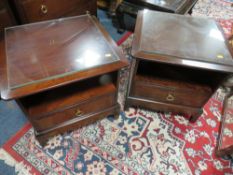 A PAIR OF STAG MINSTREL BEDSIDE CABINETS