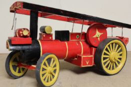 A SCRATCH BUILT WOODEN STEAM ENGINE