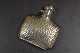ANTIQUE SILVER PLATE SPIRITS FLASK
