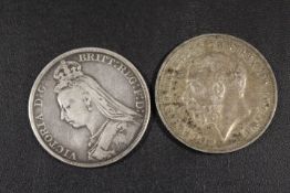 AN 1889 CROWN AND A 1935 CROWN