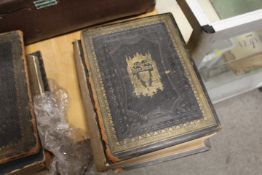 AN ANTIQUE FAMILY BIBLE A/F DATED 1872