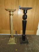 TWO WOODEN JARDINIERE STANDS