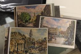 TWO ALBUMS OF POSTCARDS TO INCLUDE WWI AND LOCAL TYPES