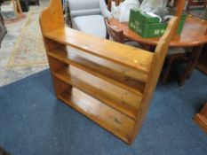 A SET OF OPEN PINE BOOKSHELVES - W 95 cm