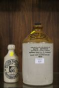 A WHITE BROS METALICAL BREWER CHAPEL STREET WOLVERHAMPTON STONE WARE BOTTLE DATED 1958 TOGETHER WITH
