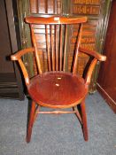 AN ART NOUVEAU STYLE CHAIR