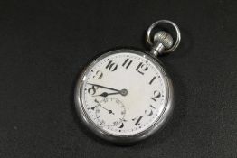 A MILITARY POCKET WATCH - NUMBERED C-14682