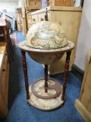 A SMALL MODERN DRINKS GLOBE