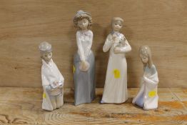 TWO LLADRO FIGURES PLUS TWO OTHERS (4)