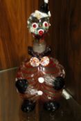 A NOVELTY MURANO STYLE CLOWN DECANTER
