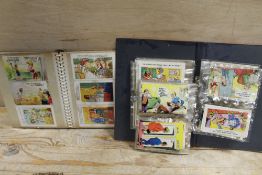 TWO FOLDERS OF VINTAGE SAUCY SEASIDE POSTCARDS