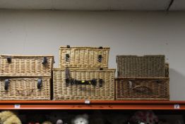 A QUANTITY OF ASSORTED HAMPERS AND WICKER BASKETS