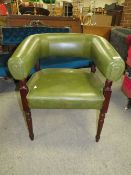 A MODERN LEATHERETTE ARMCHAIR