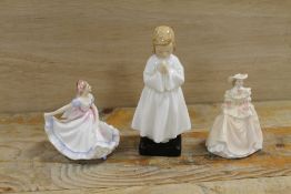THREE SMALL ROYAL DOULTON FIGURINES TO INCLUDE 'NINETTE'