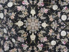 A MODERN KASHAN SILK CARPET - 150 X 225 cm