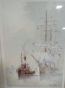 A SELECTION OF FRAMED AND GLAZED NAVEL PICTURES AND PRINTS TO INCLUDE A LIMITED EDITION ALAN STARK