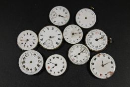 TEN ANTIQUE TRENCH WRISTWATCH MOVEMENTS