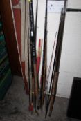 A SELECTION OF FISHING RODS