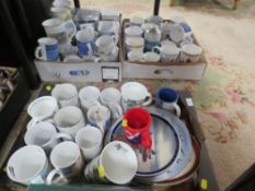 THREE TRAYS OF ASSORTED RAF THEMED CERAMICS ETC TO INCLUDE MUGS, PLATES ETC