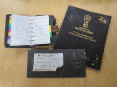 A FIFA RUSSIA 2018 OFFICIAL PROGRAMME WITH HOSPITALITY TICKET TOGETHER WITH A LATE 1990s COVENTRY