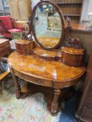VICTORIAN WALNUT DUCHESS DRESSING TABLE W 121CM